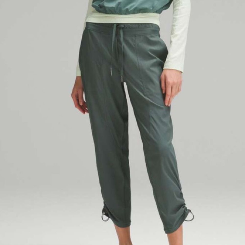 lululemon athletica dance studio mid rise cropped pant, green, 4